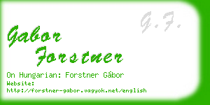 gabor forstner business card